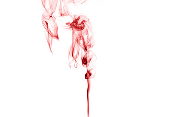 red smoke on a white background,Abstract red smoke swirls over white background, fire smoke,red...