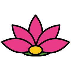 beautiful flower decorative icon vector illustration design