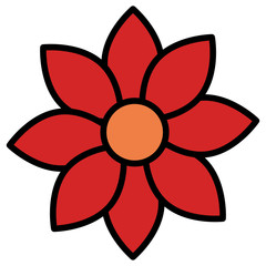 beautiful flower decorative icon vector illustration design