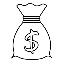 money bag isolated icon vector illustration design