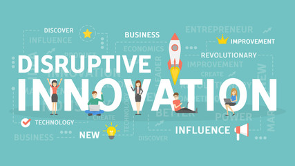 Disruptive innovation concept. - obrazy, fototapety, plakaty