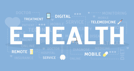 E-health concept illustration.