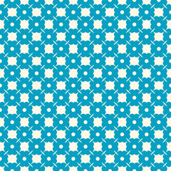 Abstract blue flowers seamless pattern