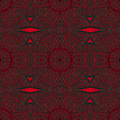 Seamless striped vector pattern with tribal and ethnic motifs