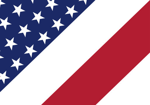 American festive banner. Vector background. USA flag in style.
