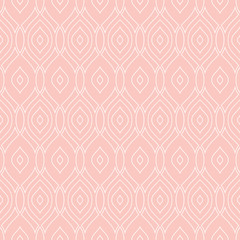 Seamless vector pinkand white ornament. Modern background. Geometric modern pattern