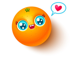 Vector kawaii orange