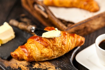 Fresh butter croissants