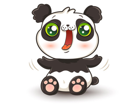 Vector kawaii panda