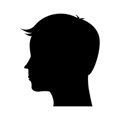 male head profile silhouette vector illustration design