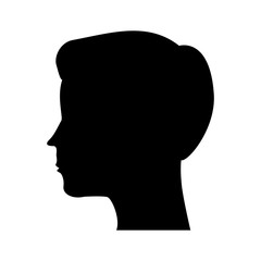 male head profile silhouette vector illustration design