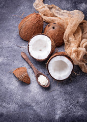 Fresh chopped coconut and shaving