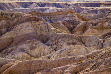 View of the Many Canyons in the Borrego Badlands in the Anza Borrego Desert State Park