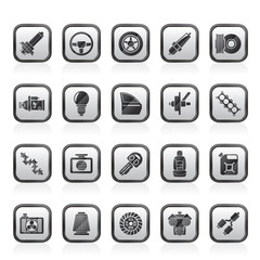 Car part and services icons  1 - vector icon set
