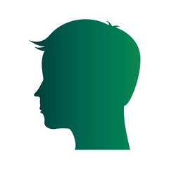 male head profile silhouette vector illustration design