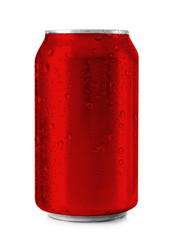 Fototapeta premium Aluminum can on white background