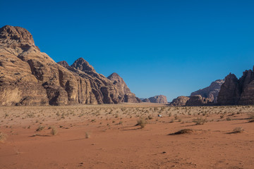 Fototapeta na wymiar Rocks in Wadi Rum desert