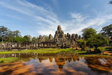 Fototapeta na wymiar Angkor Thom one of the temples in the Angkor Wat cmplex near siem reap in cambodia