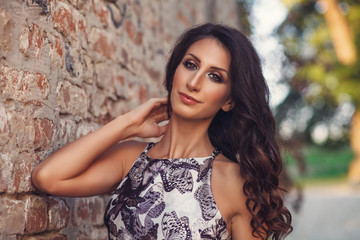 Naklejka premium Young beautiful woman