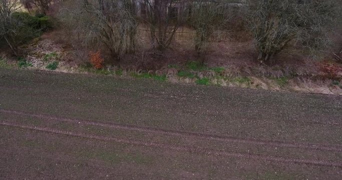 Aerial footage of  the spooky Dunmore Park House, a ruined country mansion in Tudor Gothic style near the village of Airth in Central Scotland.