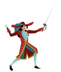 hook captain sailor with sword