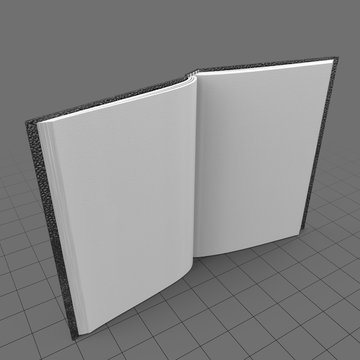 Upright thick, bound sketchbook