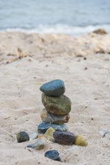 Zen Stones / Zen stone on beach for perfect meditation.