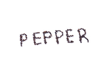 Black pepper writing.