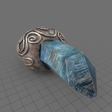 Crystal in ornate holder 1