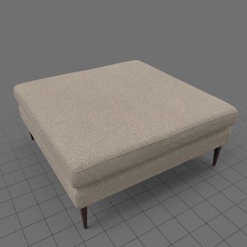 Square ottoman with cushion