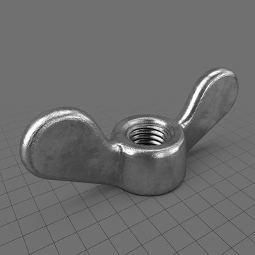 Wing nut with rounded edges