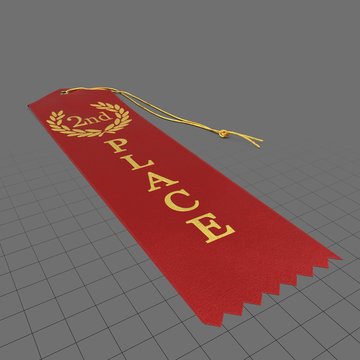Red second place ribbon 1