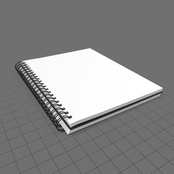 Open page, spiral sketchbook