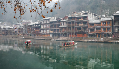 Phoenix Ancient Town - Fenghuang old town with green canal