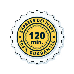 Naklejka premium 120 minutes Express Delivery illustration