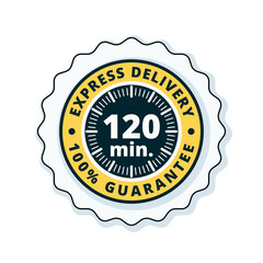 Naklejka premium 120 minutes Express Delivery illustration