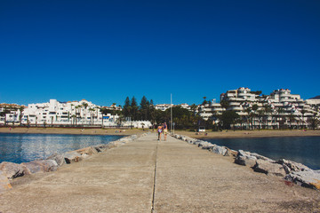 Puerto Banus. View of Puerto Banus, Marbella, Malaga, Costa del Sol, Spain. Picture taken – 27 march 2018.