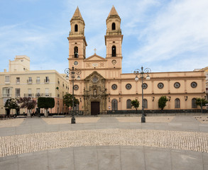 Fototapeta na wymiar Church of San Antonio in Cadiz, Southern Spain
