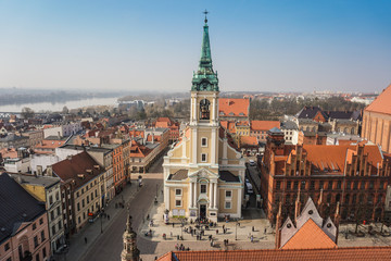 Panorama of the polish town, Torun - obrazy, fototapety, plakaty