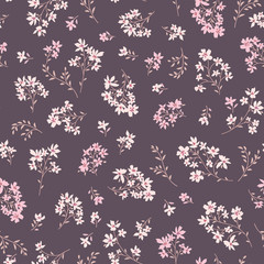 Floral seamless pattern. Ornamental flowers. Summer fabric background