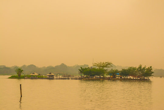 Tilok Aram temple in Kwan Phayao lake