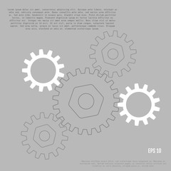 Business and industry concept. Gears. Infographic vector template