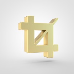 Golden crop icon isolated on white background.