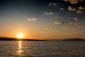 Obraz premium Seascape at dusk, Chania, Crete, Greece