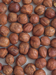 Background of hazelnuts