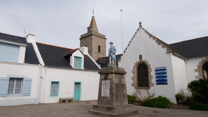 Place de la mairie de l'île de Houat