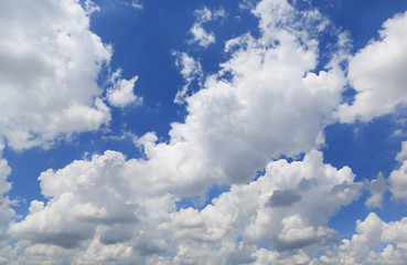 Naklejka na ściany i meble White Clouds and blue sky background.