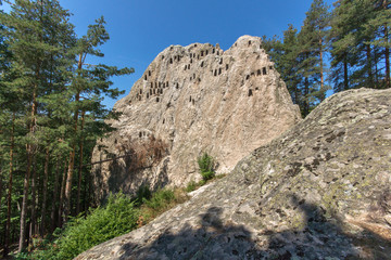 Antique Thracian Sanctuary Eagle Rocks near town of Ardino, Kardzhali Region, Bulgaria