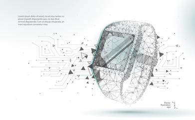 Smart watch low poly