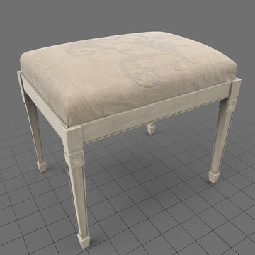 Classic bench with filigree pattern